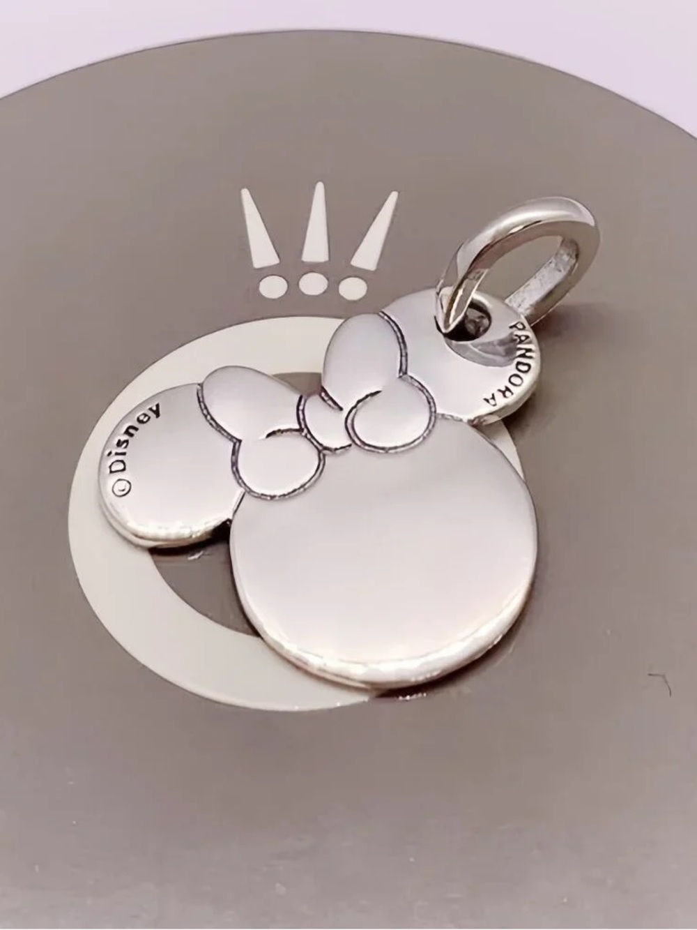Pandora Silver Minnie Mouse Bow Charm Pendant